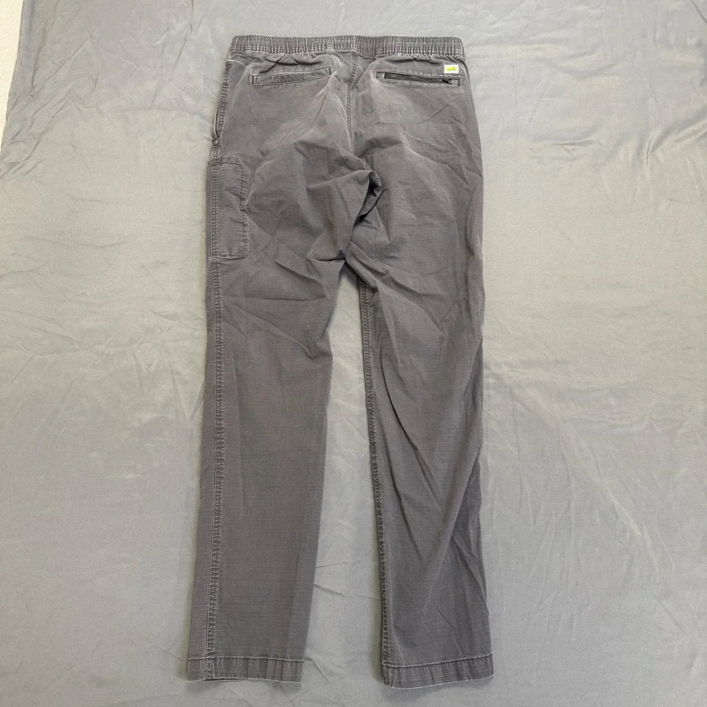 Vuori Mens Ripstop Climber Pants Charcoal Grey Elastic Waist Hiking Size S 30x29